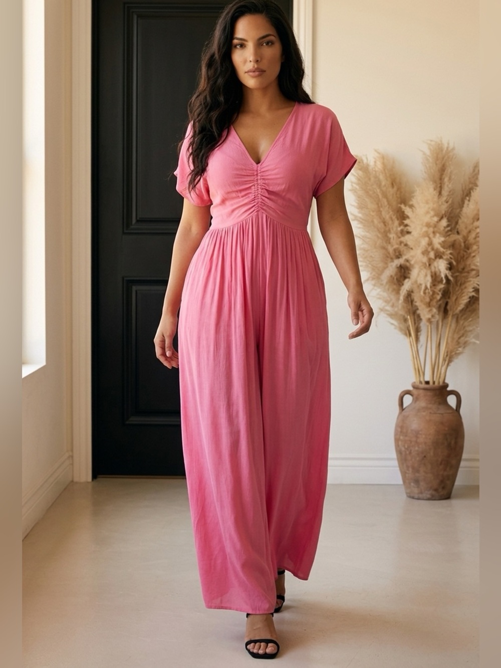 Elegant Pink Maxi Jumpsuit